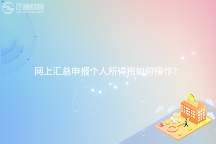 網上匯總申報個人所得稅如何操作？