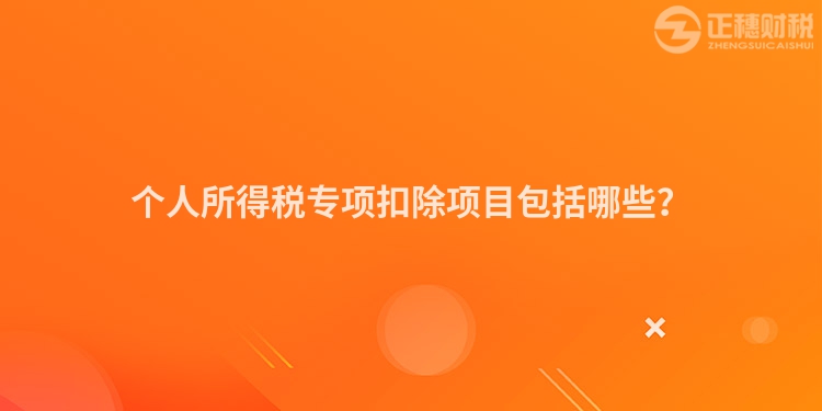 個(gè)人所得稅專(zhuān)項(xiàng)扣除項(xiàng)目包括哪些？