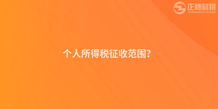 個人所得稅征收范圍？