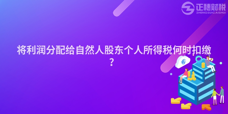 將利潤分配給自然人股東個人所得稅何時扣繳？