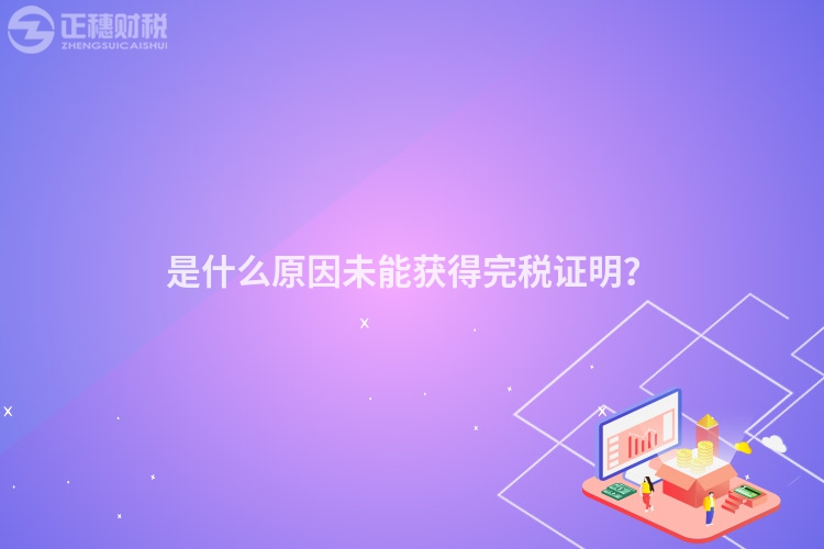 是什么原因未能獲得完稅證明？