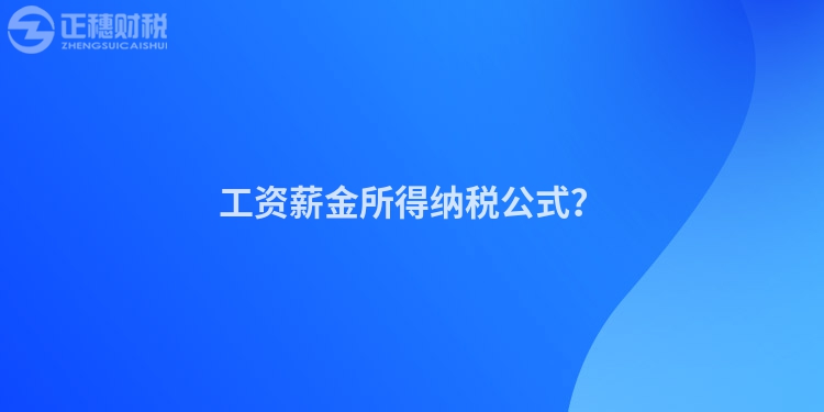 工資薪金所得納稅公式？