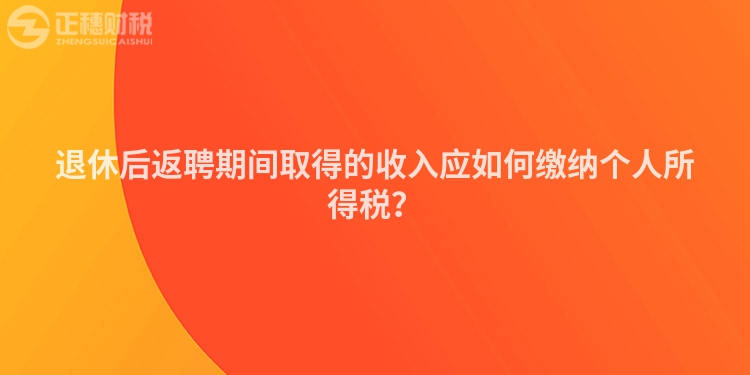 退休后返聘期間取得的收入應如何繳納個人所得稅？