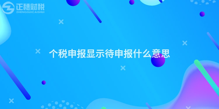 個稅申報顯示待申報什么意思