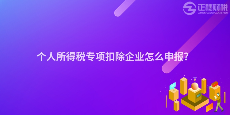 個人所得稅專項扣除企業怎么申報？