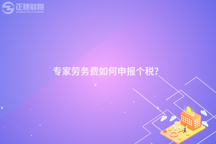 專家勞務費如何申報個稅？