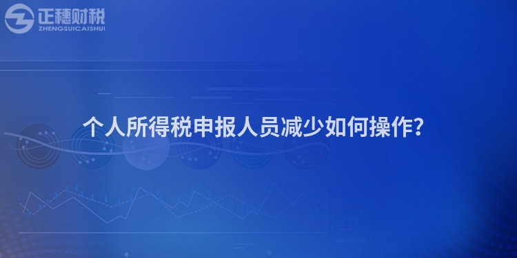 個人所得稅申報人員減少如何操作？