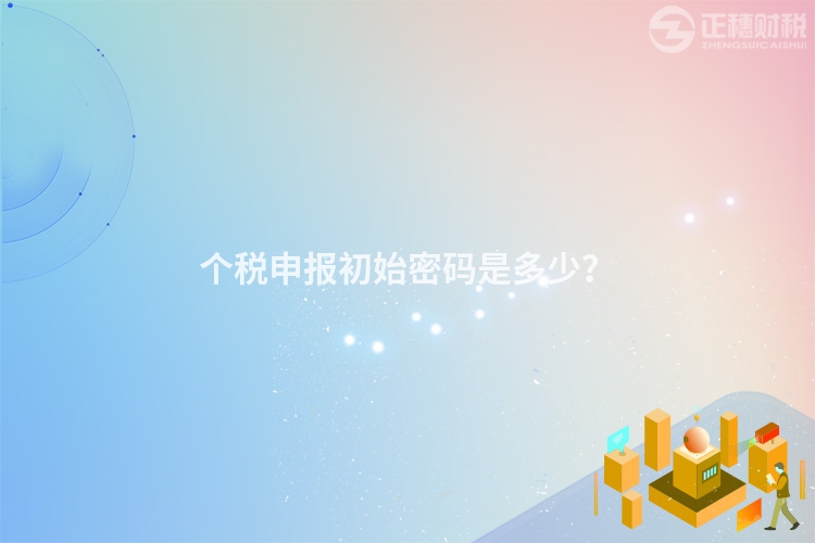個稅申報初始密碼是多少？